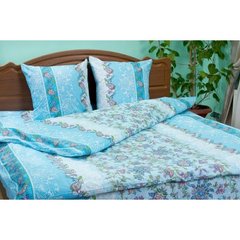 Комплект постельного белья бязь европейский Орнамент, Голубой, Европейский, 2х70х70
