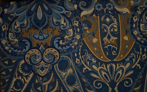 Комплект постельного белья ранфорс европейский Турецкий огурец, Синий, Европейский, 2х70х70