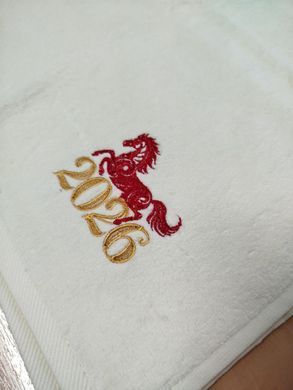Набір велюрових рушників 50х90, 70х140 Крем Кінь, Молочний, 50х90, 70х140