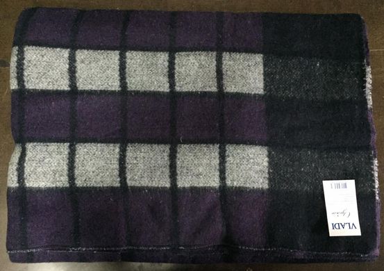 Одеяло полушерстяное фиолетово серое (полуторное), Сиреневый, 140х205
