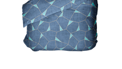 Простынь полуторная бязь Геометрия, Синий, 150х215