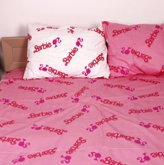 Комплект постельного белья полуторный ранфорс Барби, Розовый, Полуторный, 2х70х70