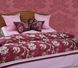 Комплект постельного белья сатин двуспальный Цветы, Бордо, Двуспальный, 2х70х70