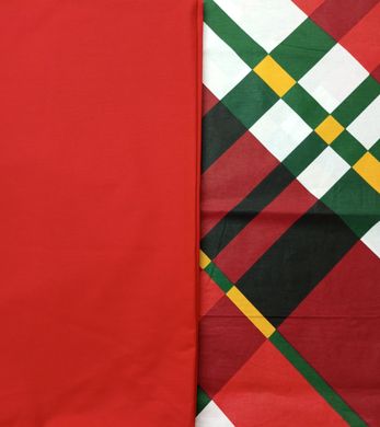 Комплект постільної білизни полуторний ранфорс Смуги, Червоний, Полуторний, 2х70х70