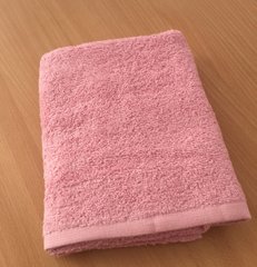 Рушник махровий 50х90 гладкофарбований рожевий, Рожевий, 50х90
