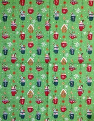 Вафельний новорічний рушник 45х60 Новорічні смаколили зелений, 45х60