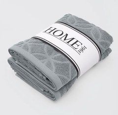 Комплект махровых полотенец HOME1961  50х90  2 шт., Серый, 50х90