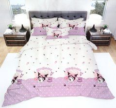 Комплект постельного белья двуспальный бязь GOLD LUX Куроми, Сиреневый, Двуспальный, 2х70х70