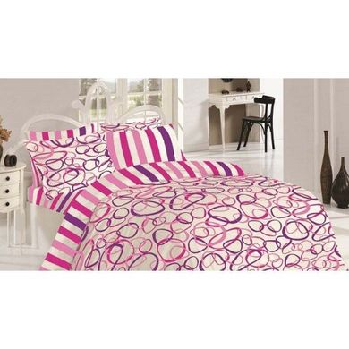 Комплект постельного белья сатин двуспальный Спектрум розовый, Розовый, 180х215
